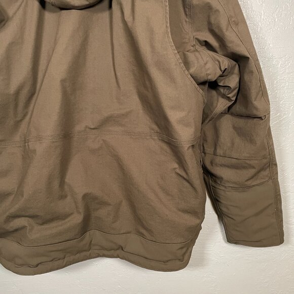 Carhartt Men 2XL Brown Full Swing Relaxed Fit Ripstop Insulated Jacket Hooded - Picture 9 of 12